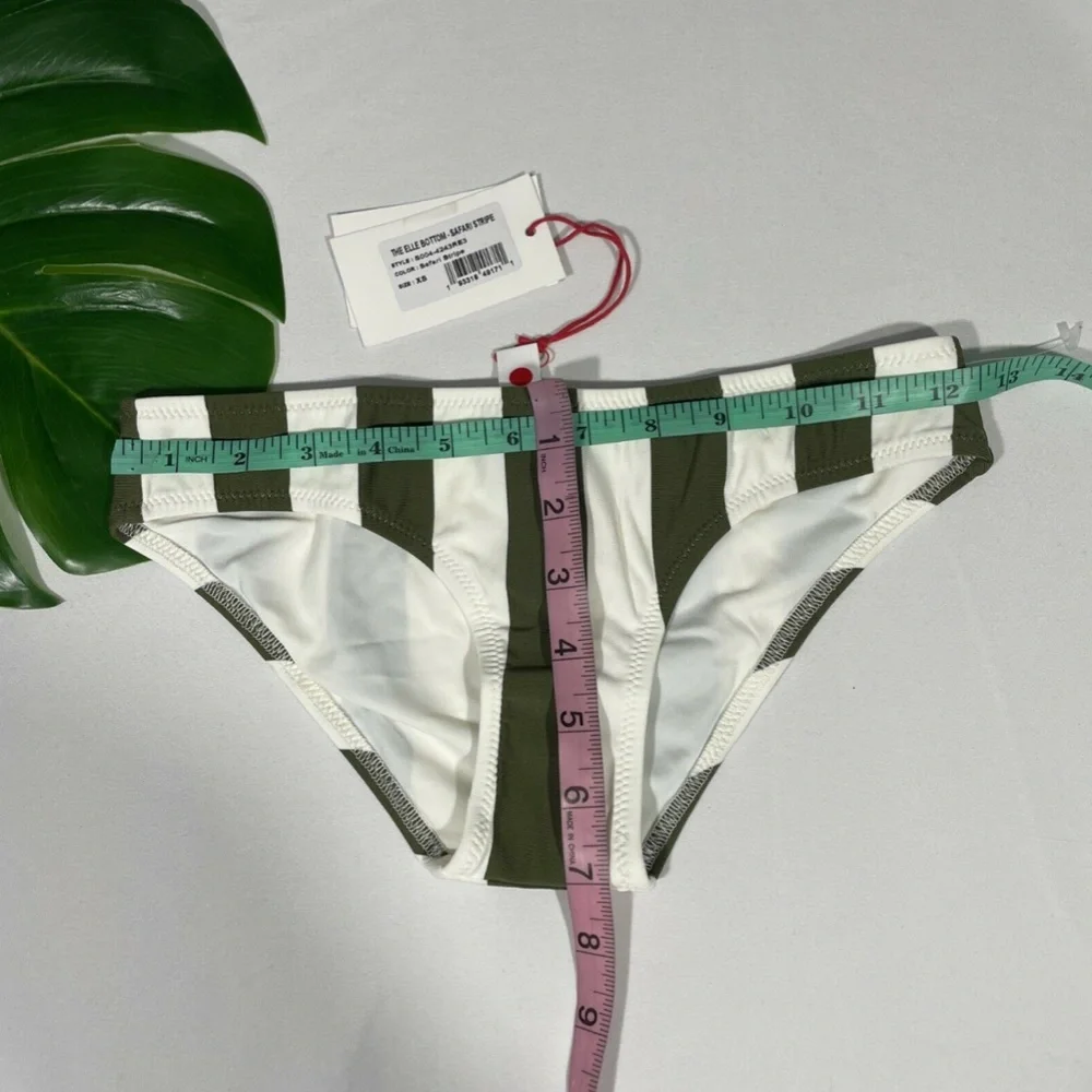 NEW Solid & Striped [‎ SZ XS ] Elle Bikini Bottom Safari Stripe